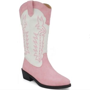 Qupid Pendry Pink Cowboy Boots